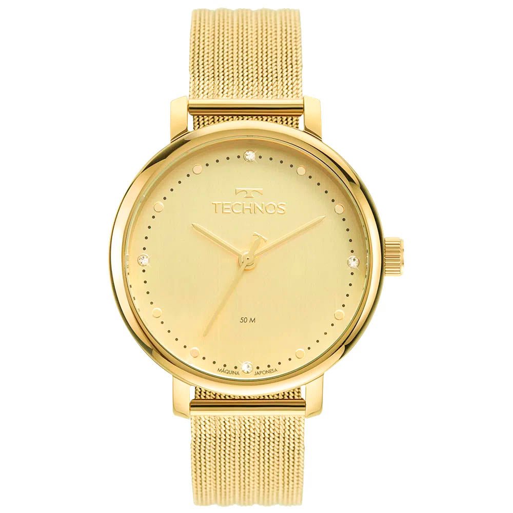 Relógio de Pulso Technos Style Feminino em Aço Dourado - 2035MSU/1K - Truedata