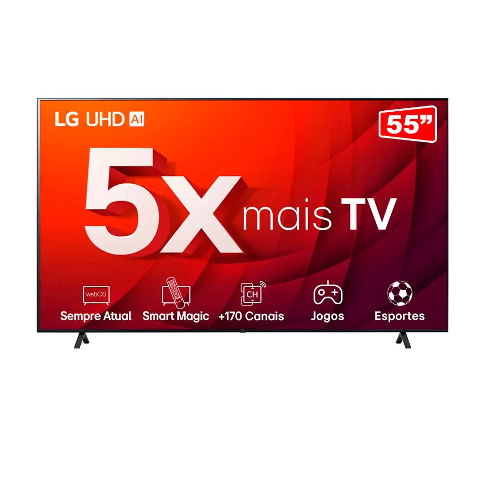 Smart TV Led LG 55" UHD 4K Wi - fi Bluetooth USB HDMI Thinq AI WebOS - 55UR8750PSA - Truedata