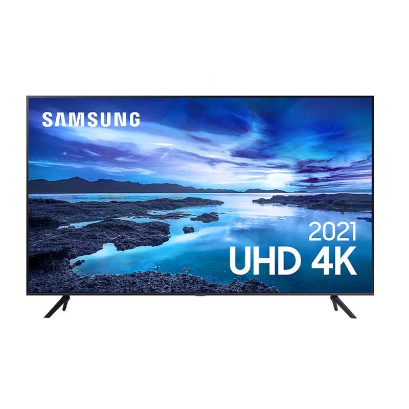 Smart TV Led Samsung 65" UHD 4K Wi - fi Bluetooth USB HDMI Alexa Integrada - UN65AU7700GXZD - Truedata