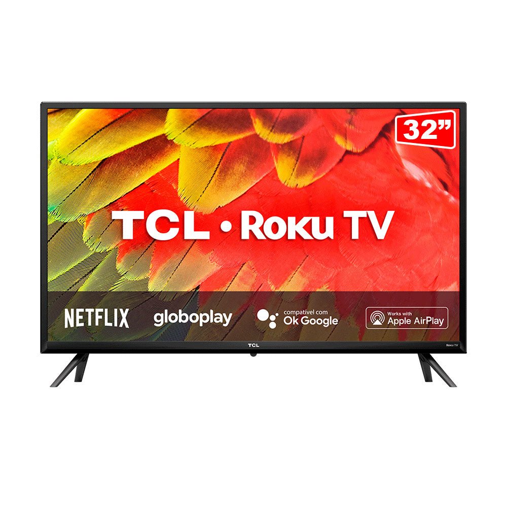 Smart TV Led TCL 32" HD Wi - fi USB HDMI Roku TV Bivolt Preta - 32RS530 - Truedata
