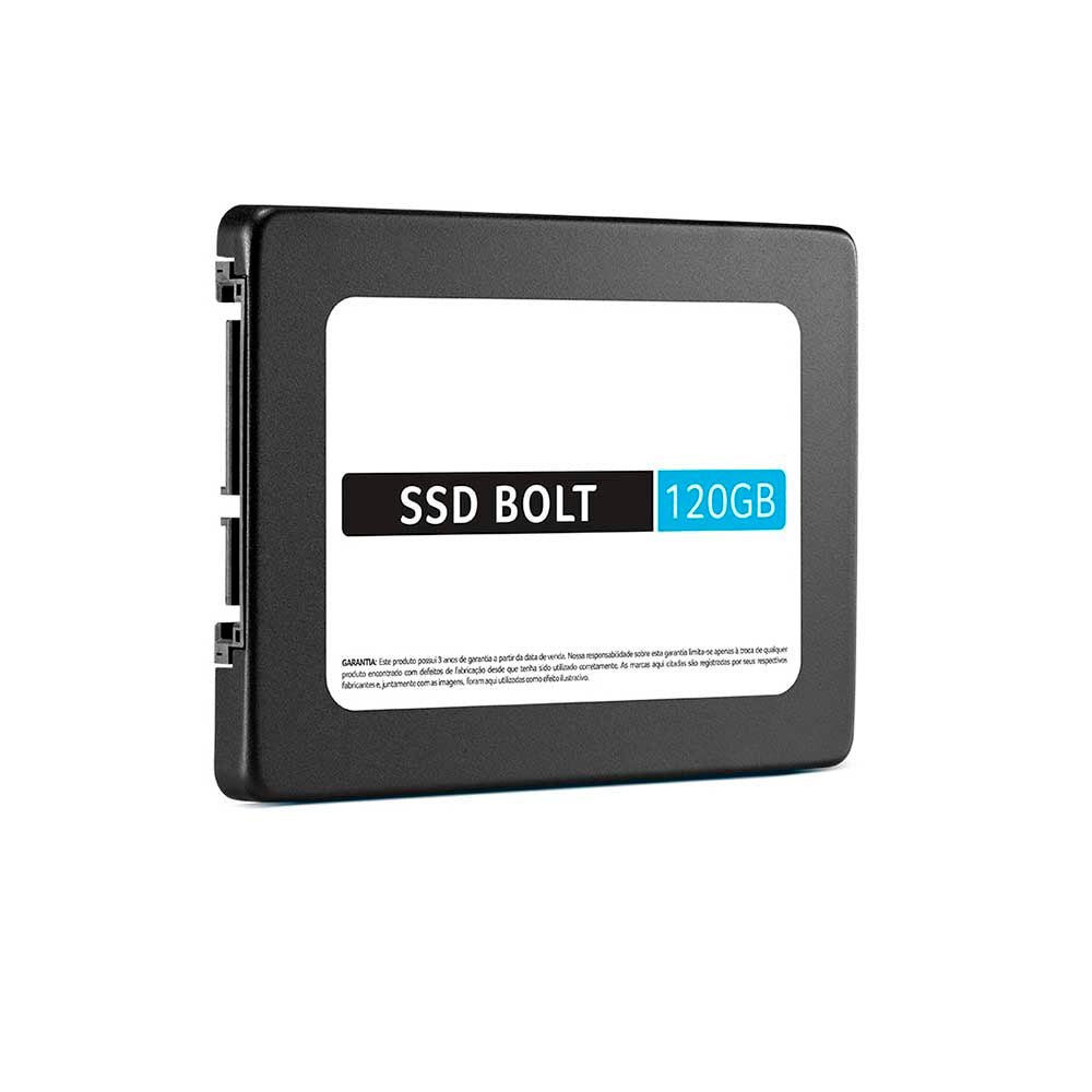 Ssd 120gb Multilaser SS120 Bolt 450mb/s Leitura 400mb/s Gravação - Truedata