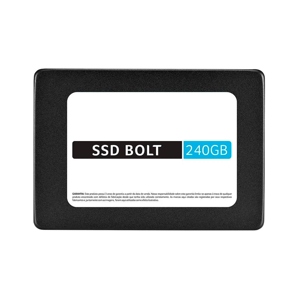 Ssd 240gb Multilaser SS220 Bolt 450mb/s Leitura 400mb/s Gravação - Truedata