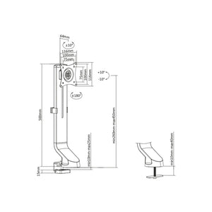 Suporte de Mesa para Monitor PCYes 17" a 32" - PLMSM01F - Truedata