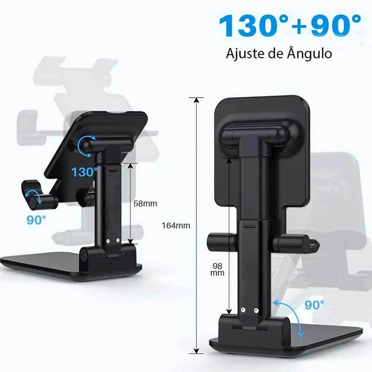 Suporte De Mesa Retrátil Para Smartphone e Tablet com Altura Regulável - EX - 1011 - Truedata