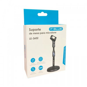 Suporte Mini Pedestal de Mesa para Microfone It - Blue - LE - 3602 - Truedata