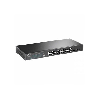 Switch 24 Portas Gigabit 10/100/1000 + 4 Portas SFP+ 10GE JetStream Tp - Link Gerenciavel - TL - SG3428X - Truedata