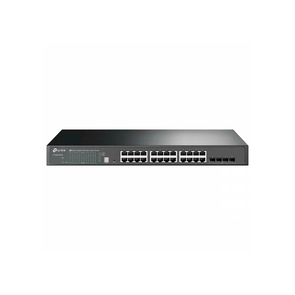 Switch 24 Portas Gigabit 10/100/1000 + 4 Portas SFP+ 10GE JetStream Tp - Link Gerenciavel - TL - SG3428X - Truedata