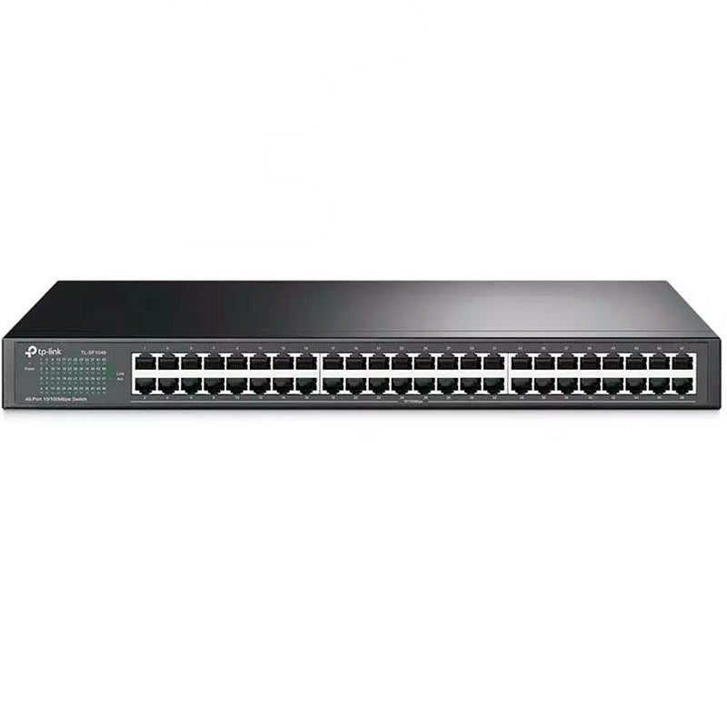 Switch 48 Portas Fast Ethernet 10/100 Mbps Tp - Link Tl - Sf1048 - Montavel Em Rack - Truedata