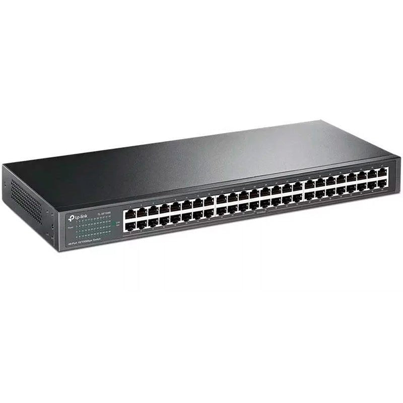 Switch 48 Portas Fast Ethernet 10/100 Mbps Tp - Link Tl - Sf1048 - Montavel Em Rack - Truedata