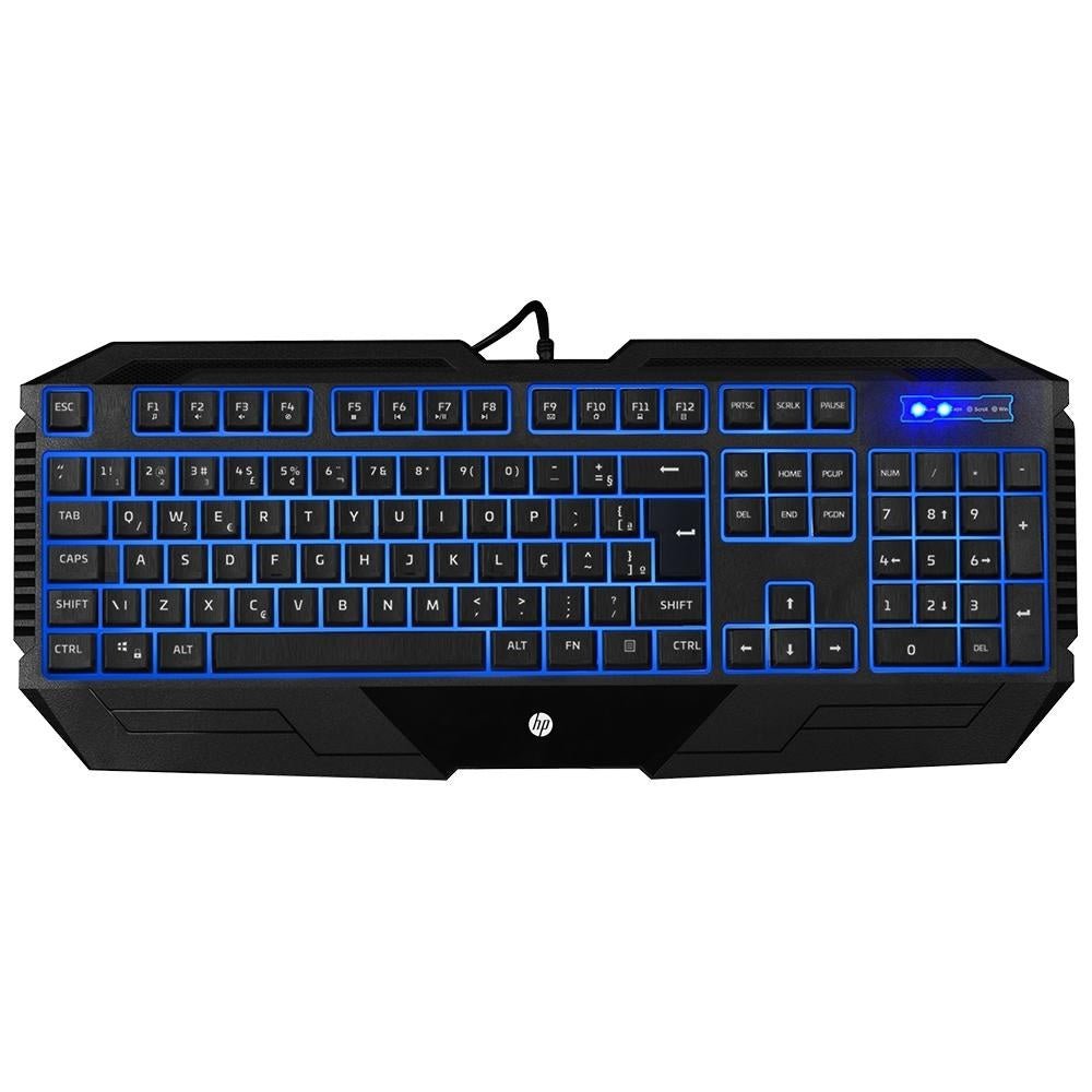 Teclado Gamer HP Usb Led Preto C/ RGB - K110 - Truedata