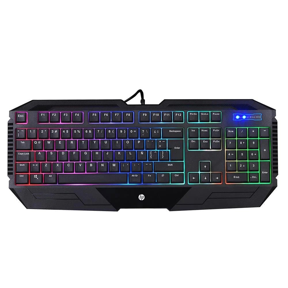 Teclado Gamer HP Usb Led Preto C/ RGB - K110 - Truedata