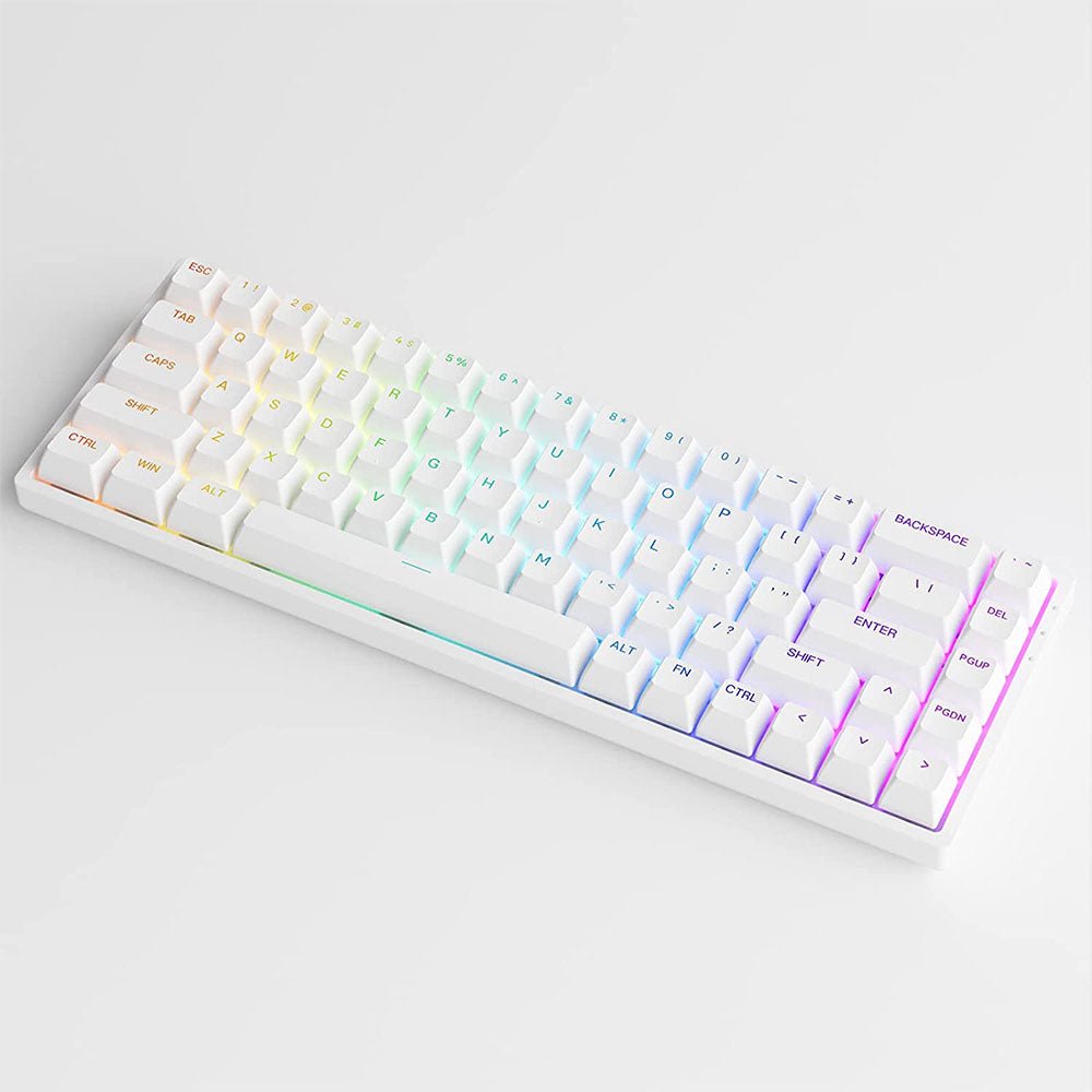 Teclado Gamer Mecanico Akko Asa 3068V2 Switch Jelly Pink RGB Branco - Truedata