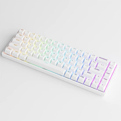 Teclado Gamer Mecanico Akko Asa 3068V2 Switch Jelly Pink RGB Branco - Truedata