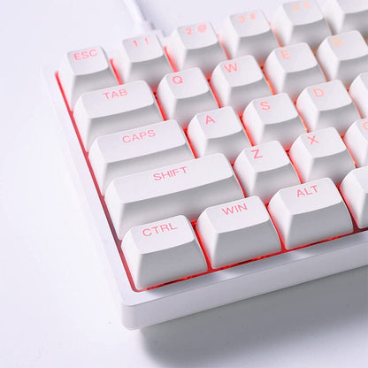 Teclado Gamer Mecanico Akko Asa 3068V2 Switch Jelly Pink RGB Branco - Truedata