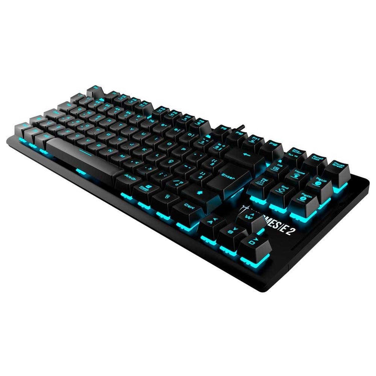 Teclado Gamer Mecanico Gamdias Led Azul Preto - HERMES E2 BLUE (BR/RED) - Truedata