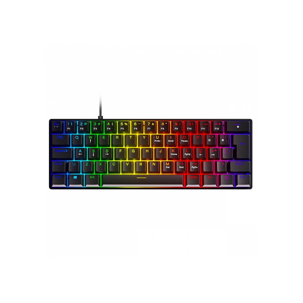 Teclado Gamer Mecanico PCYes Zot Outemu Red Hotswap Abnt2 RGB - PZOHRDRGB - Truedata