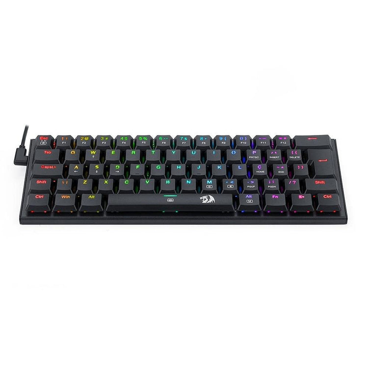 Teclado Gamer Mecânico Redragon Anivia RGB Switch Azul Preto - K614 - RGB (PT - BLUE) - Truedata