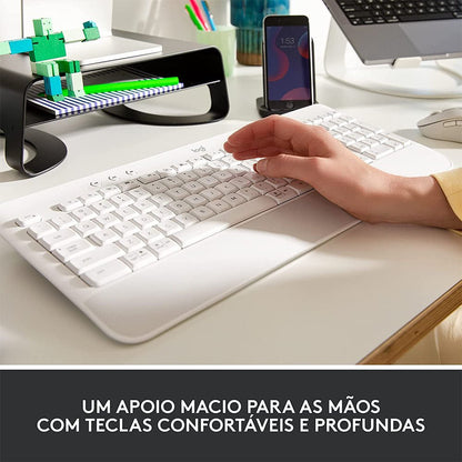 Teclado Sem Fio Logitech Signature K650 Branco C/ Apoio para as Maos - 920 - 010965 - Truedata