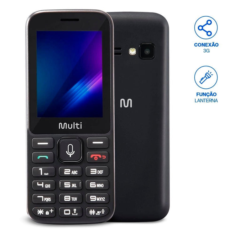 Telefone Celular Multilaser Zapp II 2.4 Pols 512mb Preto - P9161 - Truedata