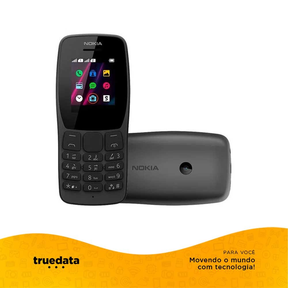 Telefone Celular Nokia 110 1.77 Pols Preto - NK006 - Truedata