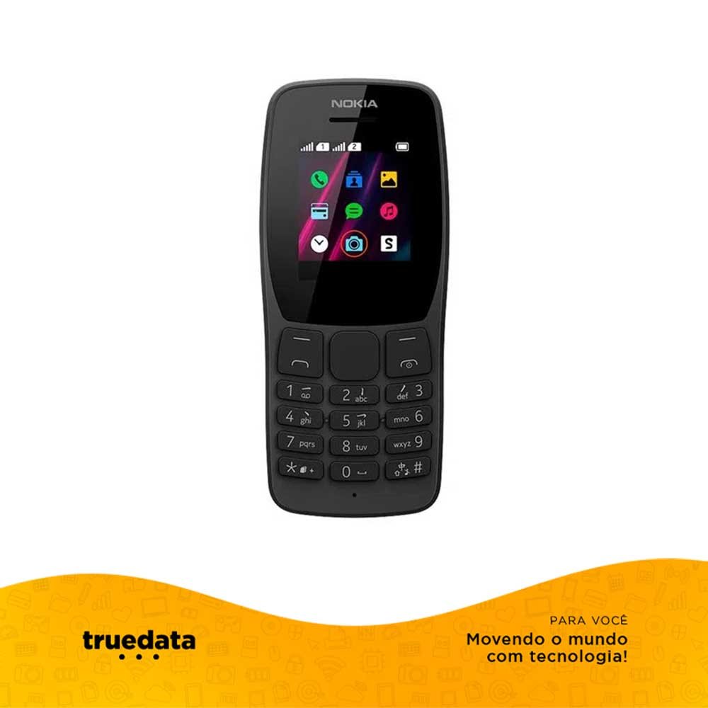 Telefone Celular Nokia 110 1.77 Pols Preto - NK006 - Truedata