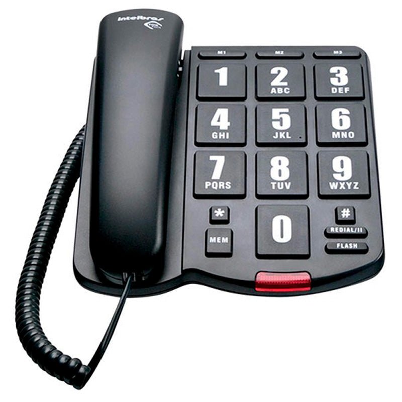 Telefone Intelbras Tok Facil Preto - 4000034 - Truedata