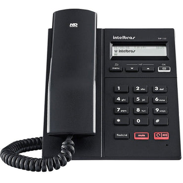 Telefone Voip Ip Intelbras Tip 125i Preto Display Viva Voz Hd - 4201250 - Truedata