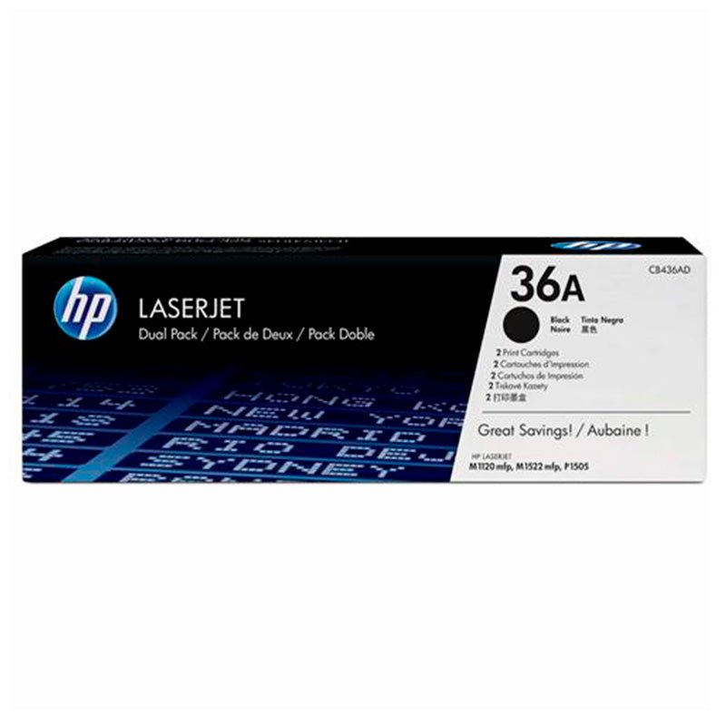 Toner Original Hp Cb436a - 36a Black - Truedata