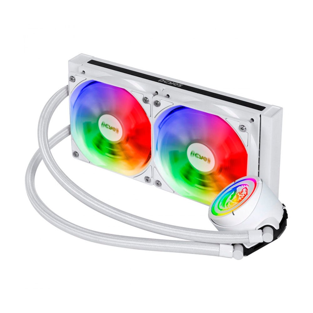 Water Cooler 2 Fans PCYes Nix 2 White ARGB (Intel/AMD) Branco - PCYWCNIX240W - Truedata