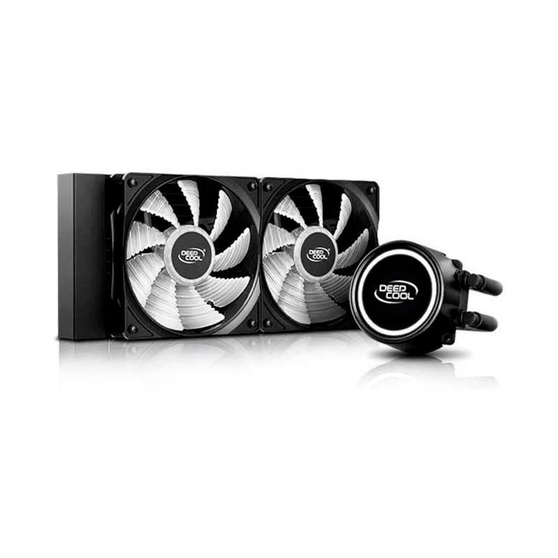 Water Cooler Dual Fan Deepcool Gammaxx L240T Led Branco (Intel/AMD) - DP - H12RF - GL240TW - Truedata