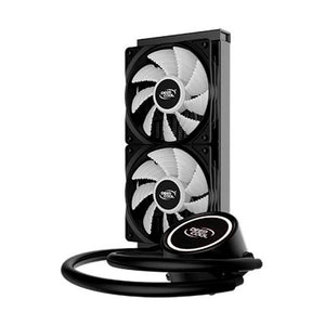 Water Cooler Dual Fan Deepcool Gammaxx L240T Led Branco (Intel/AMD) - DP - H12RF - GL240TW - Truedata