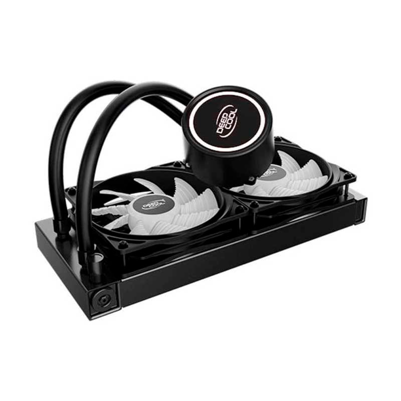 Water Cooler Dual Fan Deepcool Gammaxx L240T Led Branco (Intel/AMD) - DP - H12RF - GL240TW - Truedata