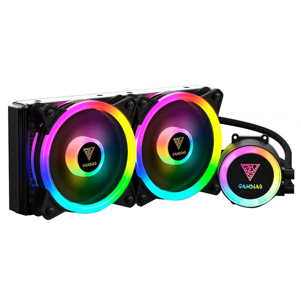 Water Cooler para Processador Gamdias Intel - AMD Chione RGB 240mm Preto - M2 - 240R - Truedata