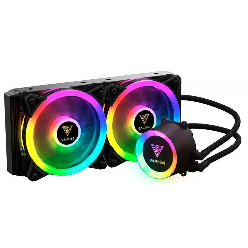 Water Cooler para Processador Gamdias Intel - AMD Chione RGB 240mm Preto - M2 - 240R - Truedata