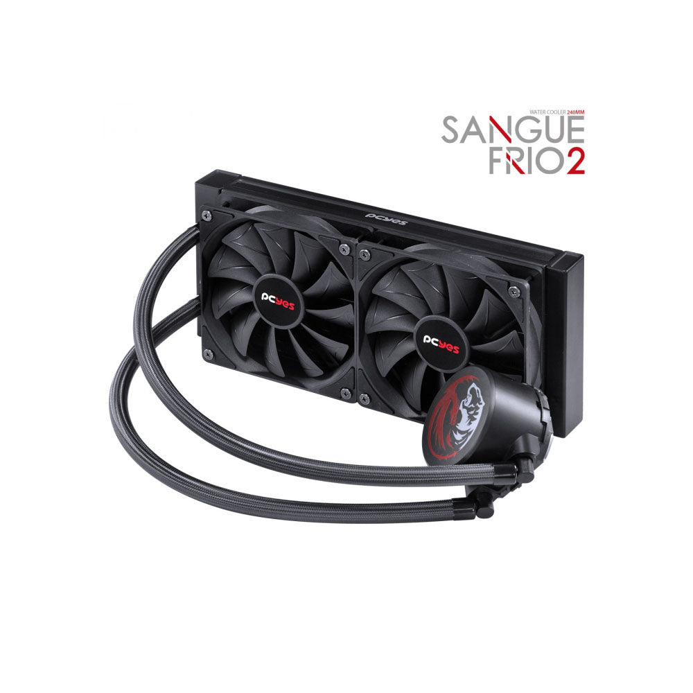 Water Cooler PCYes Sangue Frio 2 2 Fans 240mm (Intel/AMD) - PSF2240H40PTSL - Truedata