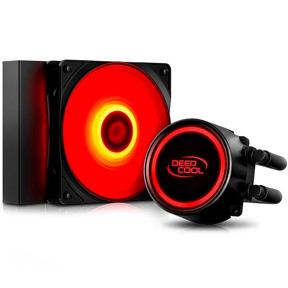 Water Cooler Single Fan Deepcool Gammaxx L120T Led Vermelho (Intel/AMD) - DP - H12RF - GL120TR - Truedata