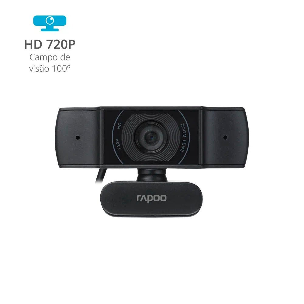 Webcam Rapoo 720P Foco Automático C200 - RA015 - Truedata