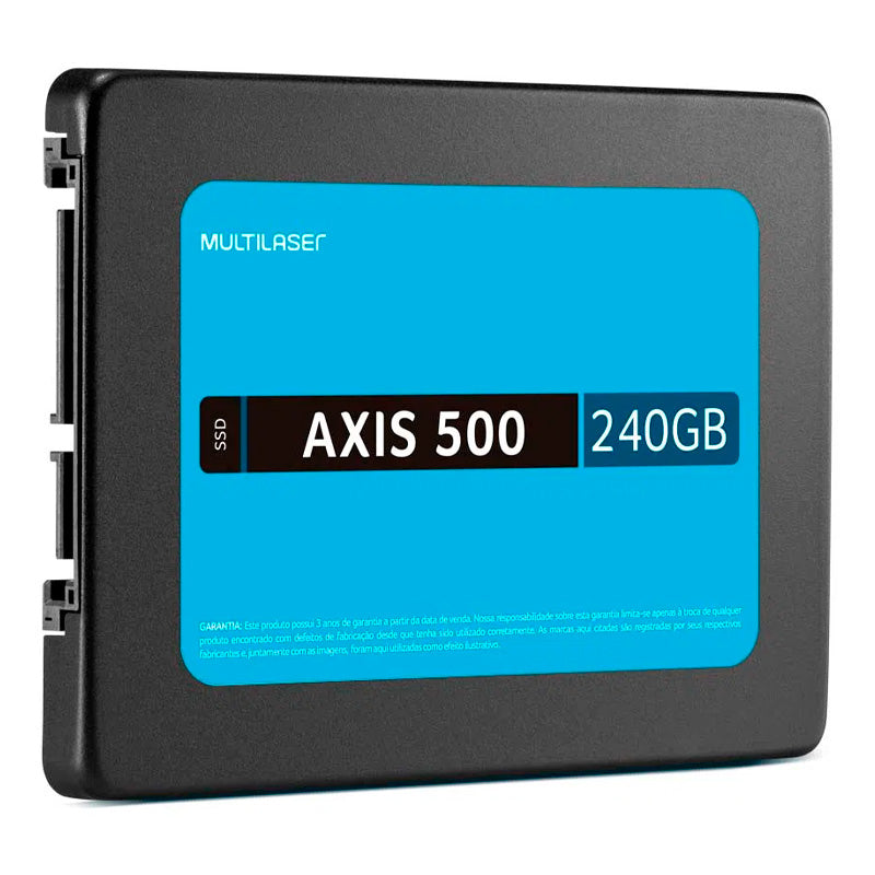 Ssd 240gb Multilaser Ss200 Axis500 540mb/s leitura 500mb/s Gravação