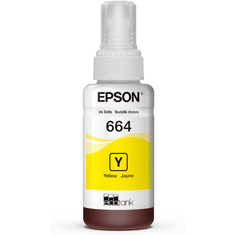 Refil De Tinta Epson T664420 70ml - Amarelo - P/ L110 L120 L200 L395 L1300