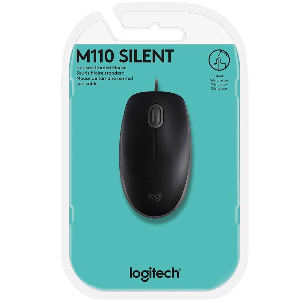 Mouse Usb Logitech M110 Silencioso Preto - 910-005493