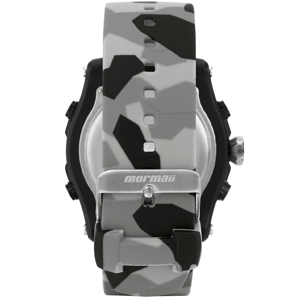 Relógio de Pulso Digital Mormaii Urban Militar Masculino em Silicone Preto/Cinza - MO10900B/8F