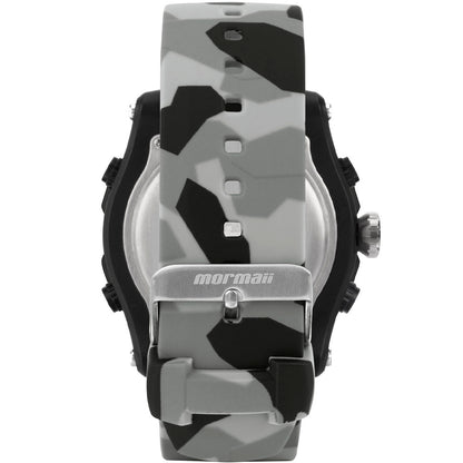 Relógio de Pulso Digital Mormaii Urban Militar Masculino em Silicone Preto/Cinza - MO10900B/8F