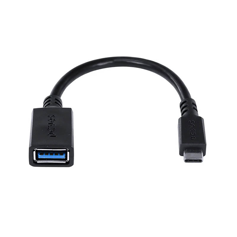 Cabo Adaptador Otg Usb Femea Para Usb Tipo C 3.0 15cm PCYes Preto - P3AMUP-15