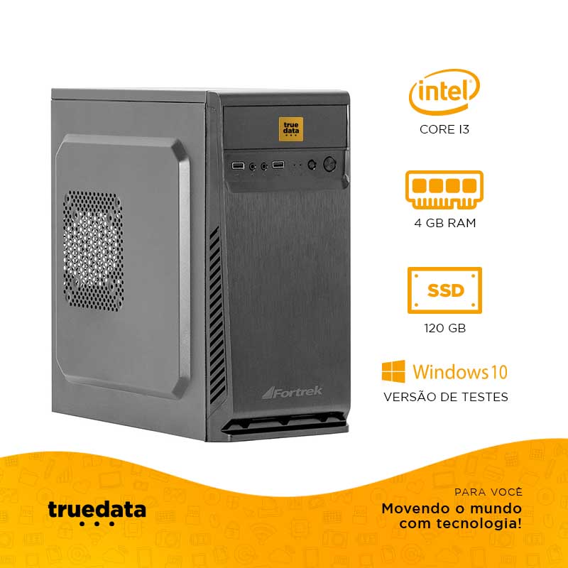 Computador Desktop Truedata Intel Core I3-3240 3.4ghz 4gb Ssd 120gb