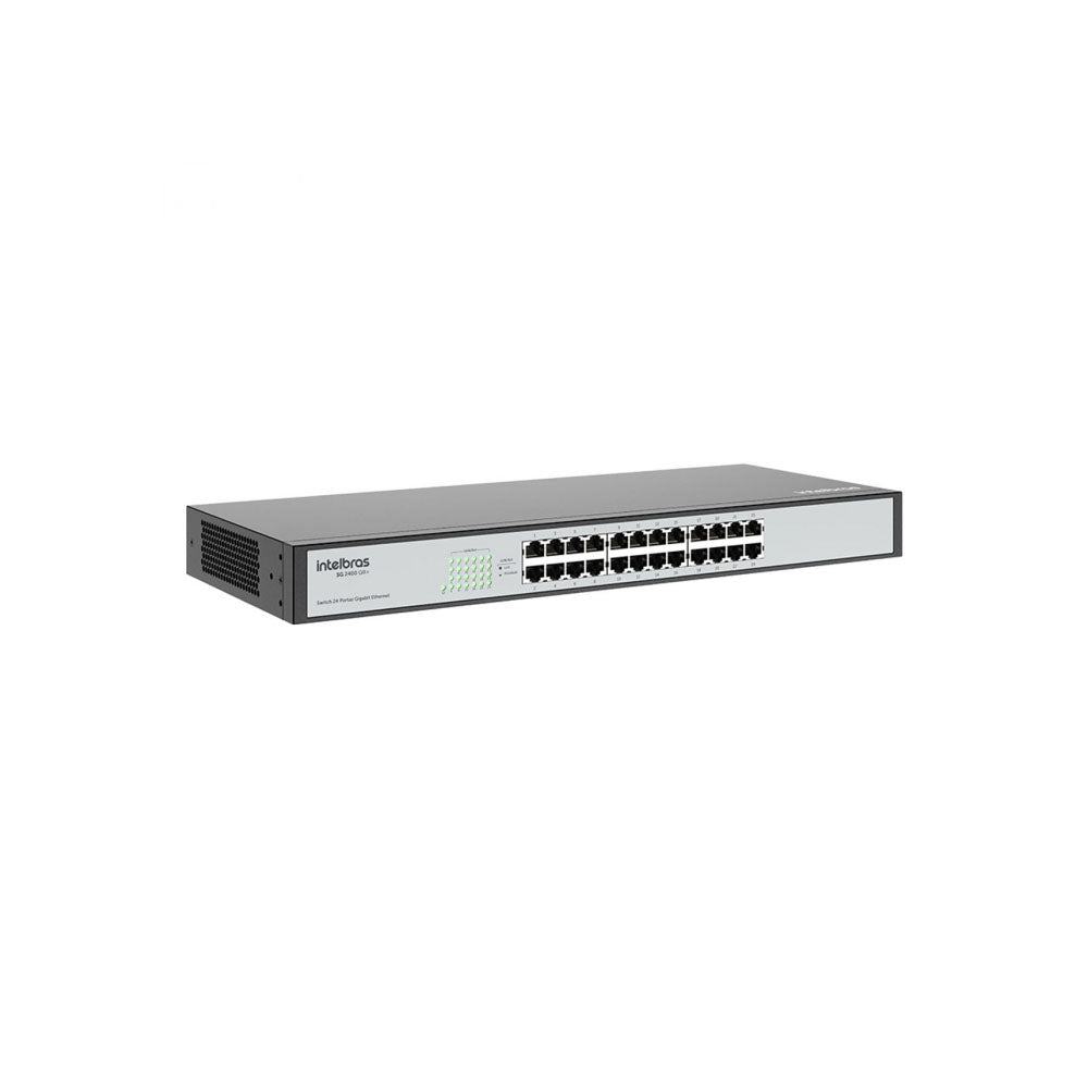 Switch 24 Portas Gigabit 10/100/1000 Mbps Intelbras SG 2400 QR+ - 4760022