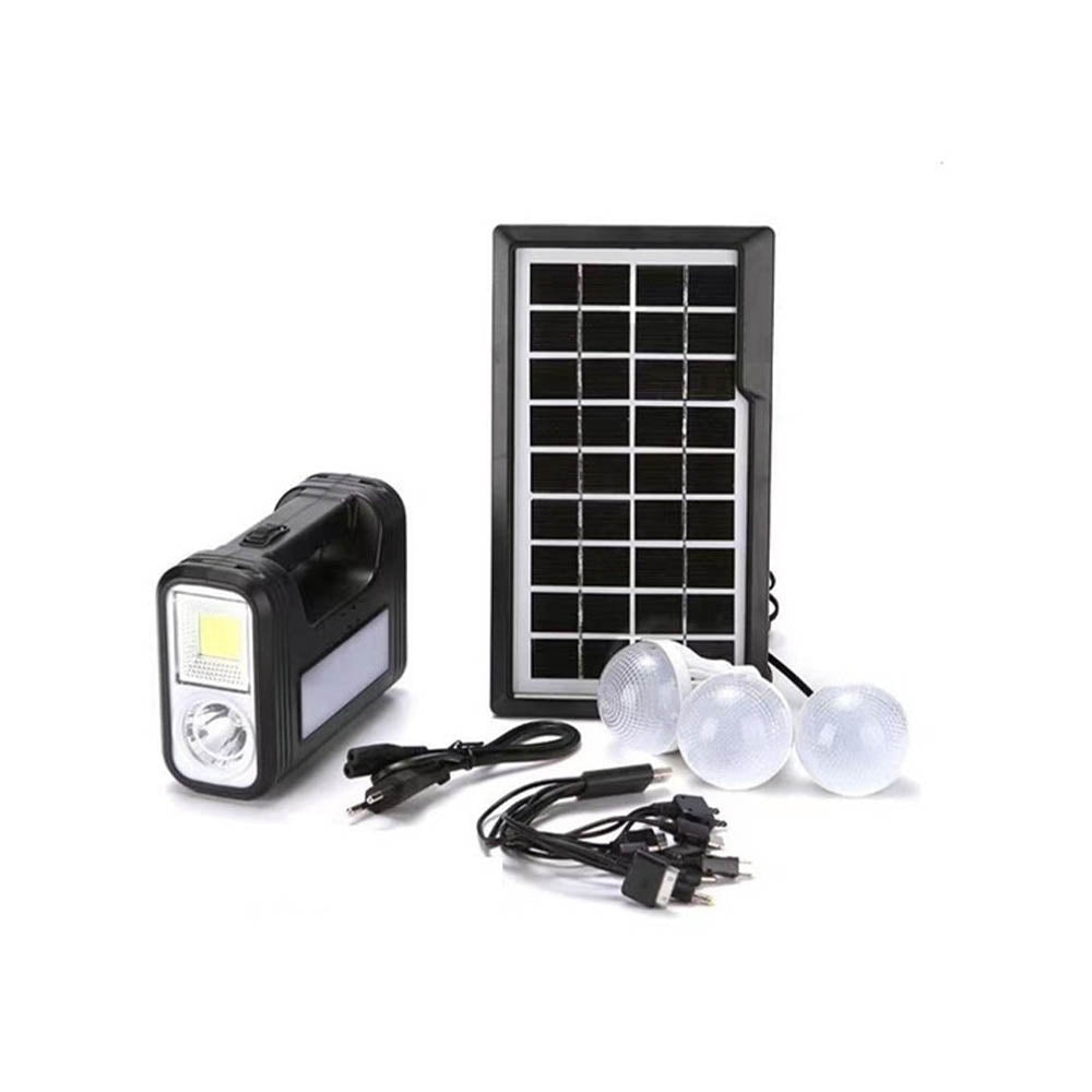 Kit de Energia Solar C/ Placa / Lanterna / Carregador USB e Lampadas Led - GDPLUS GD-8017 COB