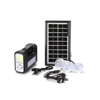 Kit de Energia Solar C/ Placa / Lanterna / Carregador USB e Lampadas Led - GDPLUS GD-8017 COB