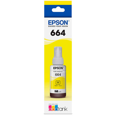 Refil De Tinta Epson T664420 70ml - Amarelo - P/ L110 L120 L200 L395 L1300