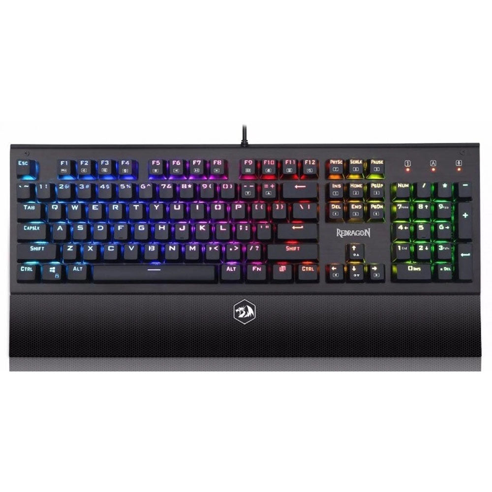 Teclado Gamer Mecânico Redragon Dark Aryaman RGB Preto - K569RGB (PT-BLUE)