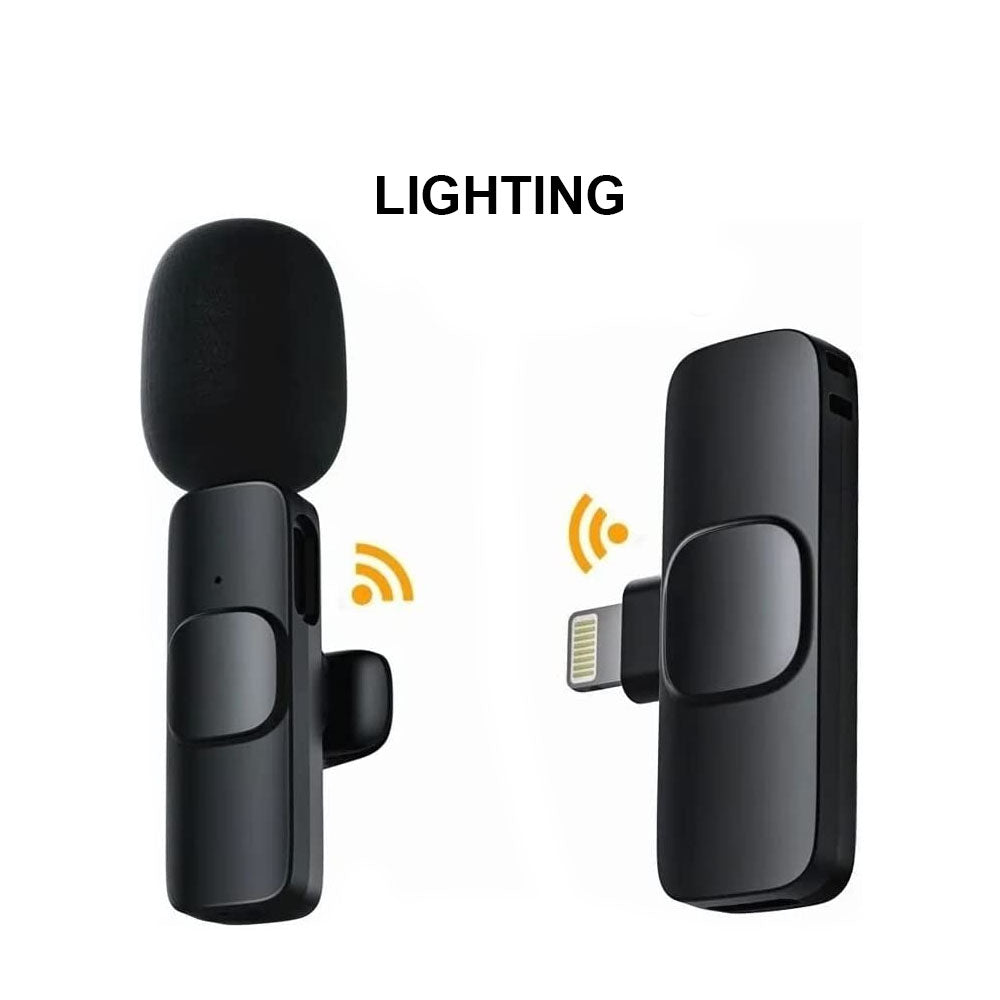 Microfone Sem Fio Wireless Lapela Lightning p/ Iphone - F1